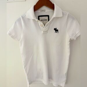 Abercrombie & Fitch Polo a&f muscle Boys Polo Shirt Tee Kids White Size Large